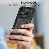 Твърд кейс с MagSafe пръстен за iPhone 17 Pro от Tech-Protect MagMat - Matte Black