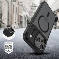 Твърд кейс с MagSafe пръстен за iPhone 17 Pro от Tech-Protect MagMat - Matte Black