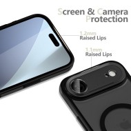 Кейс с MagSafe и защита на камерата за iPhone 17 Air от Tech-Protect MagCam - Matte Black