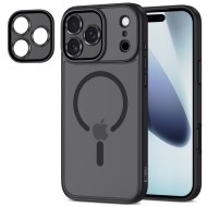 Кейс с MagSafe и защита на камерата за iPhone 17 Pro от Tech-Protect MagCam - Matte Black