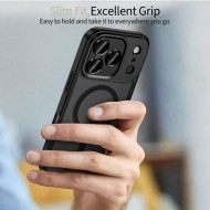 Кейс с MagSafe и защита на камерата за iPhone 17 Pro от Tech-Protect MagCam - Matte Black