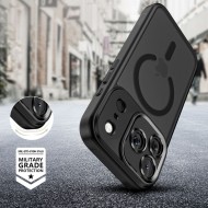 Кейс с MagSafe и защита на камерата за iPhone 17 Pro от Tech-Protect MagCam - Matte Black