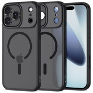 Кейс с MagSafe и защита на камерата за iPhone 17 Pro Max от Tech-Protect MagCam - Matte Black