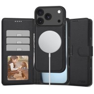 Кожен тефтер с MagSafe за iPhone 17 Pro Max от Tech-Protect Wallet MagSafe - Matte Black