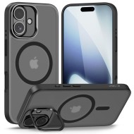 Кейс със стойка и MagSafe за iPhone 17 от Tech-Protect Magstand - Черен мат