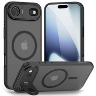 Кейс със стойка и MagSafe за iPhone 17 Air от Tech-Protect Magstand - Черен мат
