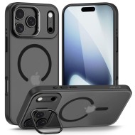 Кейс със стойка и MagSafe за iPhone 17 Pro Max от Tech-Protect Magstand - Черен мат