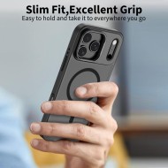 Кейс със стойка и MagSafe за iPhone 17 Pro Max от Tech-Protect Magstand - Черен мат