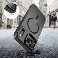 Кейс със стойка и MagSafe за iPhone 17 Pro Max от Tech-Protect Magstand - Черен мат