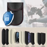 KLATKA FARADAYA TECH-PROTECT KLR100 POUCH KEYLESS RFID SIGNAL BLOCKER CASE BLACK/RED