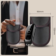 KLATKA FARADAYA TECH-PROTECT KLR100 POUCH KEYLESS RFID SIGNAL BLOCKER CASE BLACK/RED