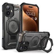 Удароустойчив кейс с MagSafe и стойка за iPhone 17  от Supcase UB Grip Mag - Black