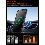 Удароустойчив кейс с MagSafe и стойка за iPhone 17  от Supcase UB Grip Mag - Black