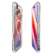 Удароустойчив кейс с MagSafe пръстен за iPhone 17 Pro Max от Spigen Ultra Hybrid Mag - Clear / White
