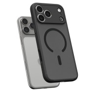 Удароустойчив кейс с MagSafe пръстен за iPhone 17 Pro Max от Spigen Ultra Hybrid Mag - Frost Black