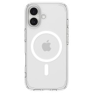 Удароустойчив кейс с MagSafe пръстен за iPhone 17 от Spigen Ultra Hybrid Mag - Clear / White