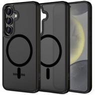 Твърд кейс с MagSafe пръстен за Samsung Galaxy S25 FE от Tech-Protect MagMat - Matte Black