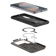 Удароустойчив кейс с MagSafe за Samsung Galaxy S25 FE от Spigen Slim Armor Mag - Gunmetal