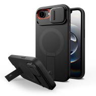 Удароустойчив кейс с MagSafe и капак на камерата за  iPhone 16e от Tech Protect Kevlar Aura - Черен