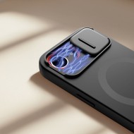 Удароустойчив кейс с MagSafe и капак на камерата за  iPhone 16e от Tech Protect Kevlar Aura - Черен