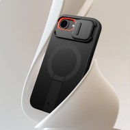 Удароустойчив кейс с MagSafe и капак на камерата за  iPhone 16e от Tech Protect Kevlar Aura - Черен