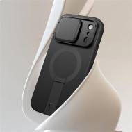 Удароустойчив кейс с MagSafe и капак на камерата за  iPhone 17 Pro Max от Tech Protect Kevlar Aura - Черен