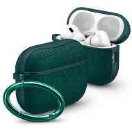Твърд, текстилен калъф за Apple AirPods Pro 3 от Spigen Urban Fit - Midnight Green