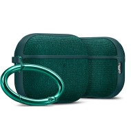 Твърд, текстилен калъф за Apple AirPods Pro 3 от Spigen Urban Fit - Midnight Green