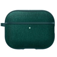 Твърд, текстилен калъф за Apple AirPods Pro 3 от Spigen Urban Fit - Midnight Green
