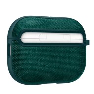 Твърд, текстилен калъф за Apple AirPods Pro 3 от Spigen Urban Fit - Midnight Green