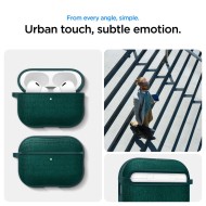 Твърд, текстилен калъф за Apple AirPods Pro 3 от Spigen Urban Fit - Midnight Green