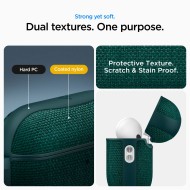 Твърд, текстилен калъф за Apple AirPods Pro 3 от Spigen Urban Fit - Midnight Green