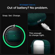 Твърд, текстилен калъф за Apple AirPods Pro 3 от Spigen Urban Fit - Midnight Green