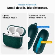 Твърд, текстилен калъф за Apple AirPods Pro 3 от Spigen Urban Fit - Midnight Green