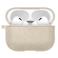 Твърд, текстилен калъф за Apple AirPods Pro 3 от Spigen Urban Fit - Dune Beige