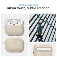 Твърд, текстилен калъф за Apple AirPods Pro 3 от Spigen Urban Fit - Dune Beige