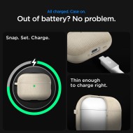 Твърд, текстилен калъф за Apple AirPods Pro 3 от Spigen Urban Fit - Dune Beige