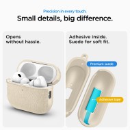 Твърд, текстилен калъф за Apple AirPods Pro 3 от Spigen Urban Fit - Dune Beige