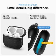 Твърд, текстилен калъф за Apple AirPods Pro 3 от Spigen Urban Fit - Black