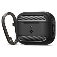 Удароустойчив силиконов калъф за Apple AirPods Pro 3 от Spigen Rugged Armor - Matte Black