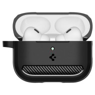 Удароустойчив силиконов калъф за Apple AirPods Pro 3 от Spigen Rugged Armor - Matte Black