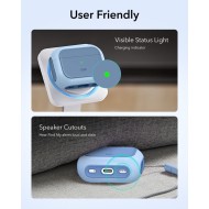 360 градусов калъф за слушалки с MagSafe за Apple AirPods Pro 3 от ESR Orbit Halolock - Powder Blue