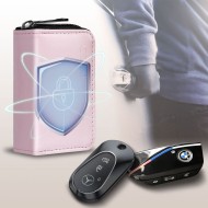 KLATKA FARADAYA TECH-PROTECT KLR300 POUCH KEYLESS RFID SIGNAL BLOCKER CASE PINK