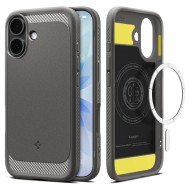 Удароустойчив кейс за iPhone 17 от Spigen Rugged Armor - Grey