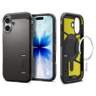  Удароустойчив кейс с MagSafe за iPhone 17 от Spigen Tough Armor T Mag - Gunmetal