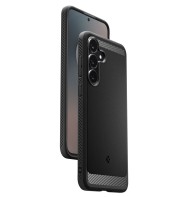 Удароустойчив кейс за Samsung Galaxy S25 FE от Spigen Rugged Armor - Matte Black