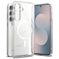 Удароустойчив твърд кейс с MagSafe за Samsung Galaxy S25 FE от Ringke Fusion Magnetic - Clear