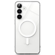 Удароустойчив твърд кейс с MagSafe за Samsung Galaxy S25 FE от Ringke Fusion Magnetic - Clear