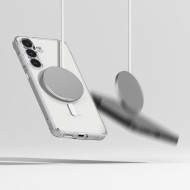Удароустойчив твърд кейс с MagSafe за Samsung Galaxy S25 FE от Ringke Fusion Magnetic - Clear