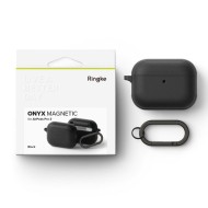 Силиконов калъф с MagSafe за слушалки Apple AirPods Pro 3 от Ringke Onyx Magnetic - Черен